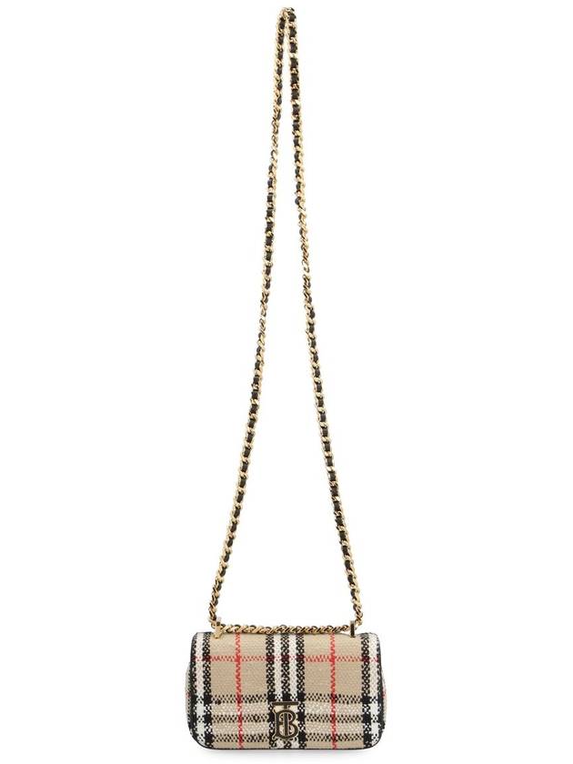 TB Logo Check Bouclé Mini Lola Cross Bag Beige - BURBERRY - BALAAN 6