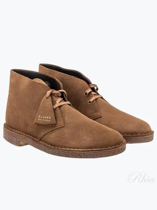 Men's Desert Leather Ankle Boots Suede Cola - CLARKS - BALAAN 2