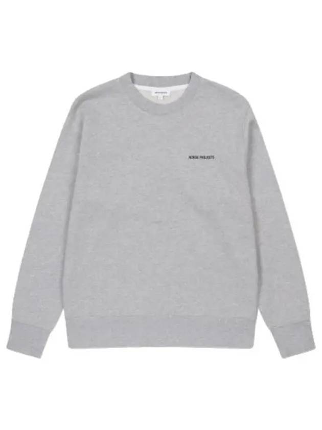 Arne Logo Sweatshirt Light Gray Velange - NORSE PROJECTS - BALAAN 1