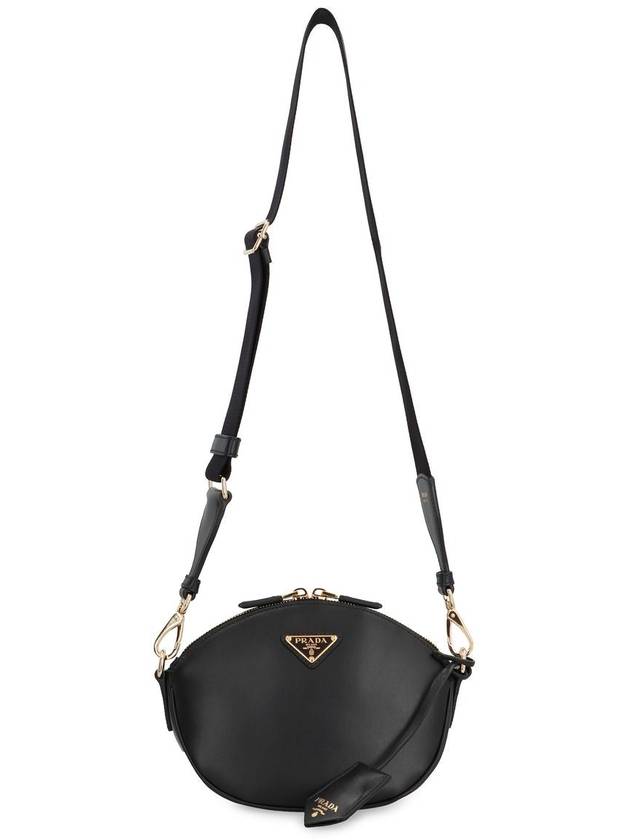 Leather Mini Shoulder Bag Black - PRADA - BALAAN 5