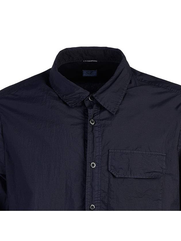 Tylon L Button Long Sleeve Shirt Navy - CP COMPANY - BALAAN 5