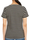 Etrille Striped Short Sleeve T-Shirt White Black - SAINT JAMES - BALAAN 5