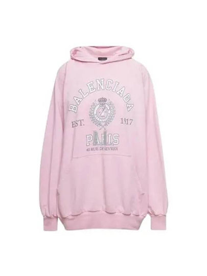 College Logo Hoodie Pink - BALENCIAGA - BALAAN 2