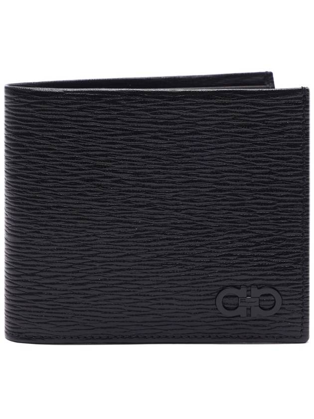 Gancini Half Wallet Black - SALVATORE FERRAGAMO - BALAAN 3