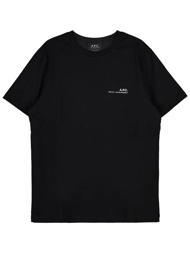 Men's Item Logo Cotton Short Sleeve T-Shirt Black - A.P.C. - BALAAN 2