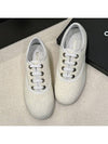 Women's Sneakers Tweed Heel Gold Logo Ivory Shoes - CHANEL - BALAAN 3