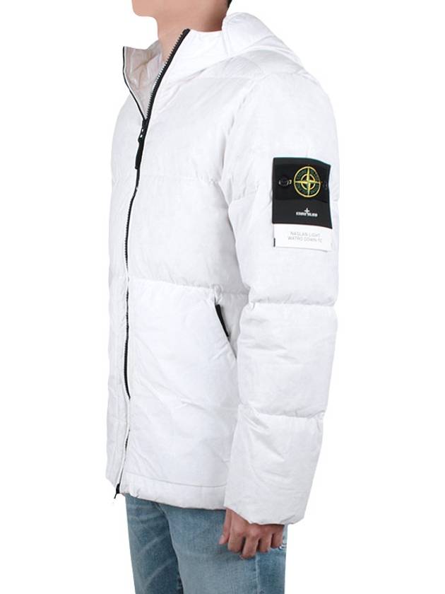 Naslan Light Watro Down Hooded Padding White - STONE ISLAND - BALAAN 5