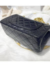 Mini 2.55 Handbag Aged Calfskin Gold Black - CHANEL - BALAAN 10