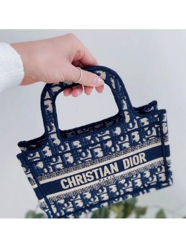 Oblique Book Mini Tote Bag Blue - DIOR - BALAAN 6