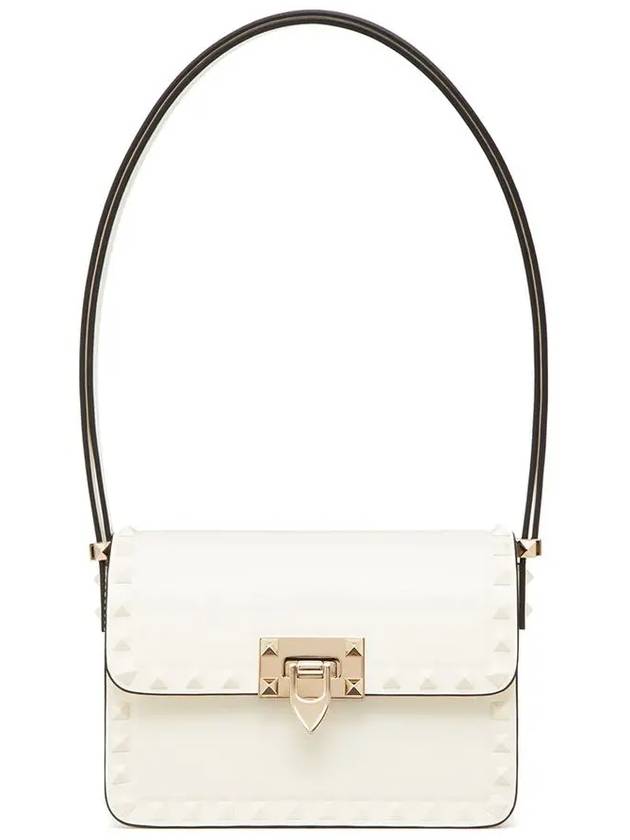 Small Rockstud 23 Calfskin Shoulder Bag White - VALENTINO - BALAAN 3