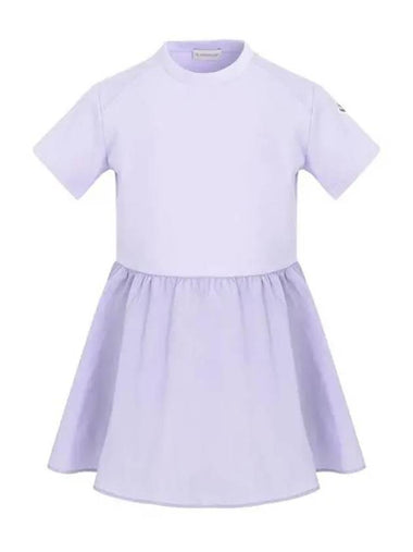 Moncler Junior 12 14 Logo Short Sleeve Dress Purple - MONCLER - BALAAN 1