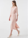 Women's Valentina VALENTINA Heart Neck Belt Long Dress Pink - AME - BALAAN 6