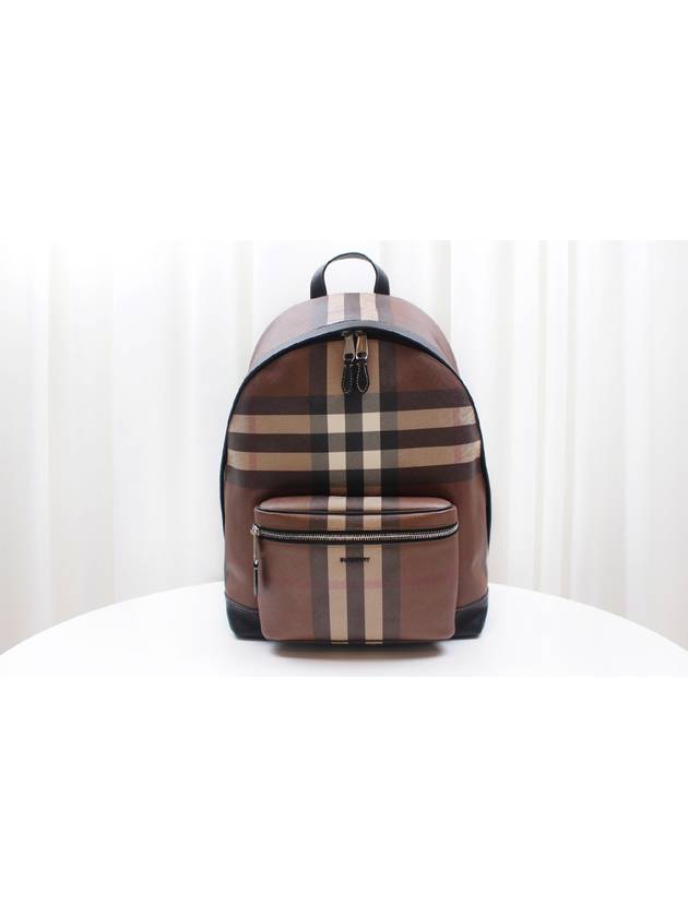 Check leather backpack 8051414 - BURBERRY - BALAAN 1