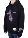 Men's Logo Graphic Drawstring Hoodie Black - MAISON MIHARA YASUHIRO - BALAAN 4