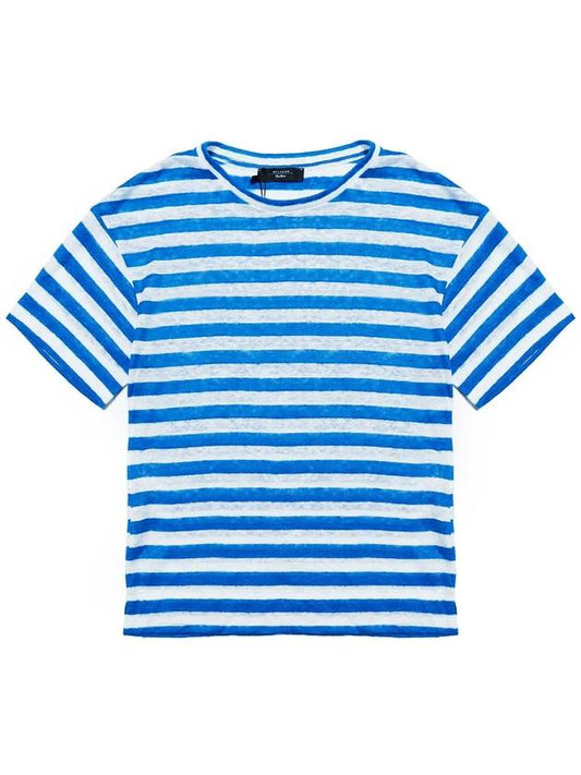 FALLA linen t shirt blue 010 - MAX MARA - BALAAN 1