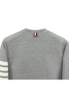 4 Bar Loopback Jersey Sweatshirt Light Grey - THOM BROWNE - BALAAN 5