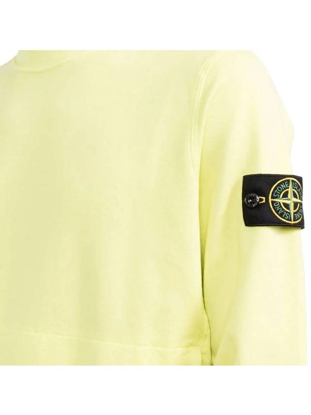 Waffen Patch Cotton Stretch Fleece Sweatshirt Lemon - STONE ISLAND - BALAAN 5