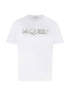 Girocolo Logo Short Sleeve T-Shirt White - ALEXANDER MCQUEEN - BALAAN 2