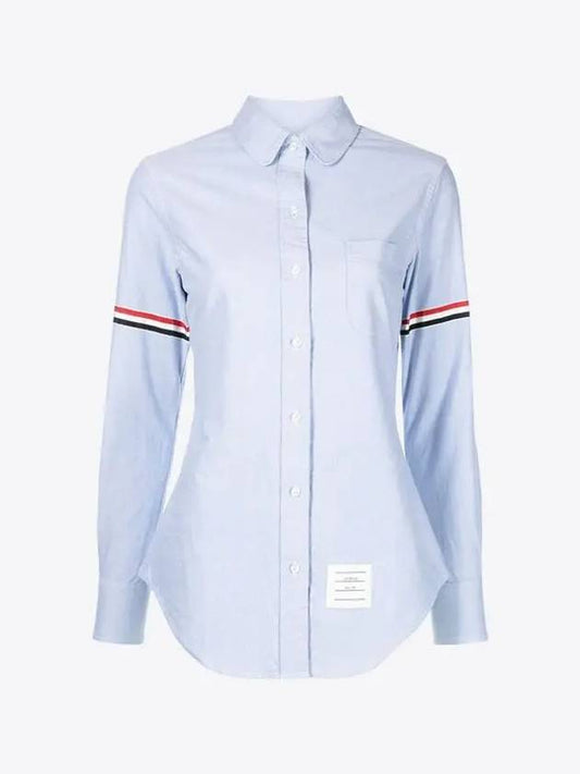 Women s Classic Arm Banding Oxford Shirt Light Blue FLL019E F0313 048 - THOM BROWNE - BALAAN 1