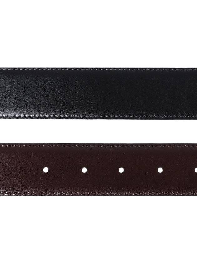 Double Gancini Reversible Leather Belt Black Auburn - SALVATORE FERRAGAMO - BALAAN 5