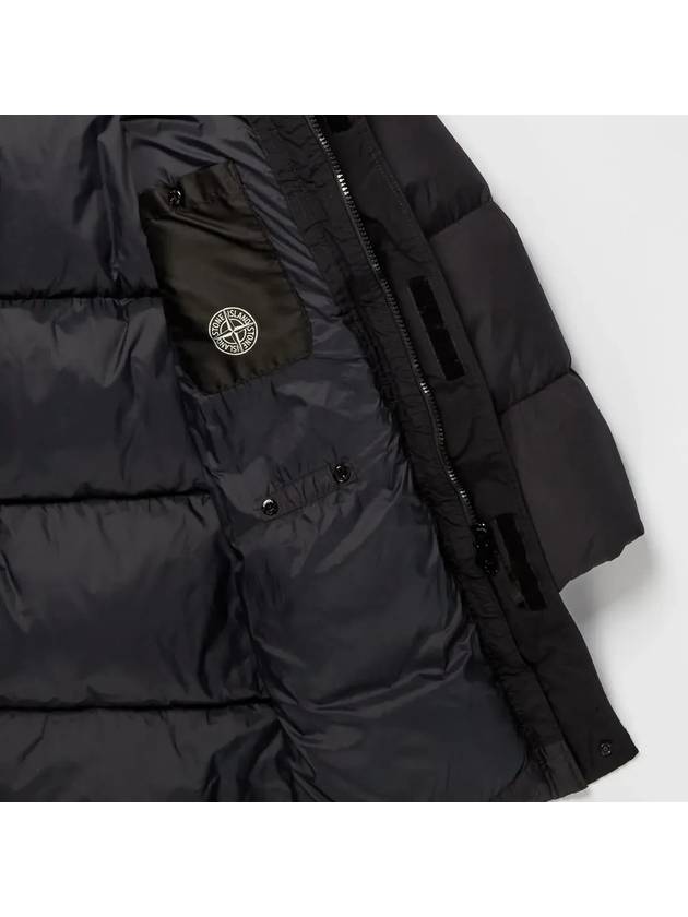 Wappen Patch Crinkle Reps Long Padding Black - STONE ISLAND - BALAAN 4