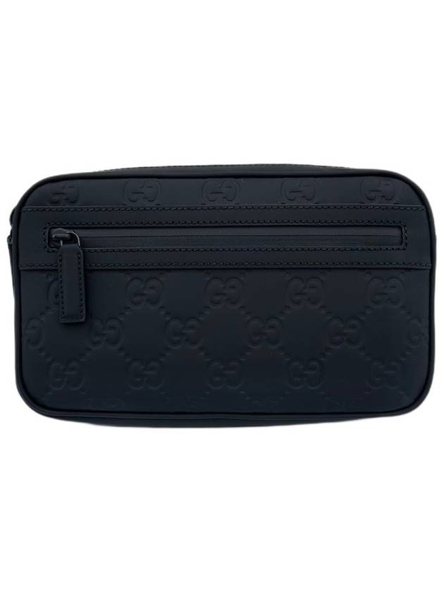 GG Rubber Effect Leather Belt Bag Black - GUCCI - BALAAN 2