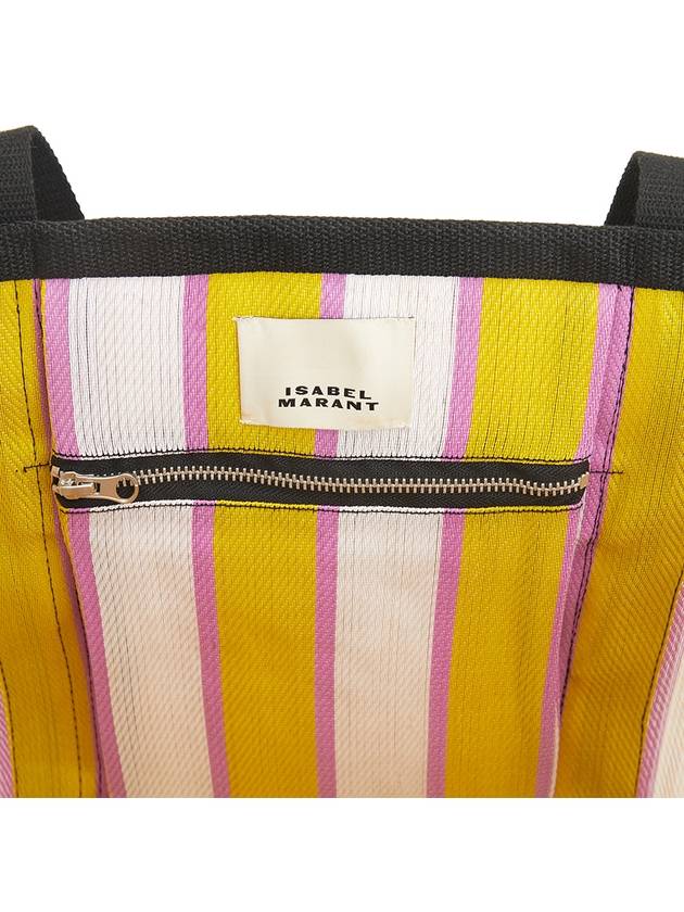 Darwen Striped Nylon Tote Bag Yellow - ISABEL MARANT - BALAAN 7