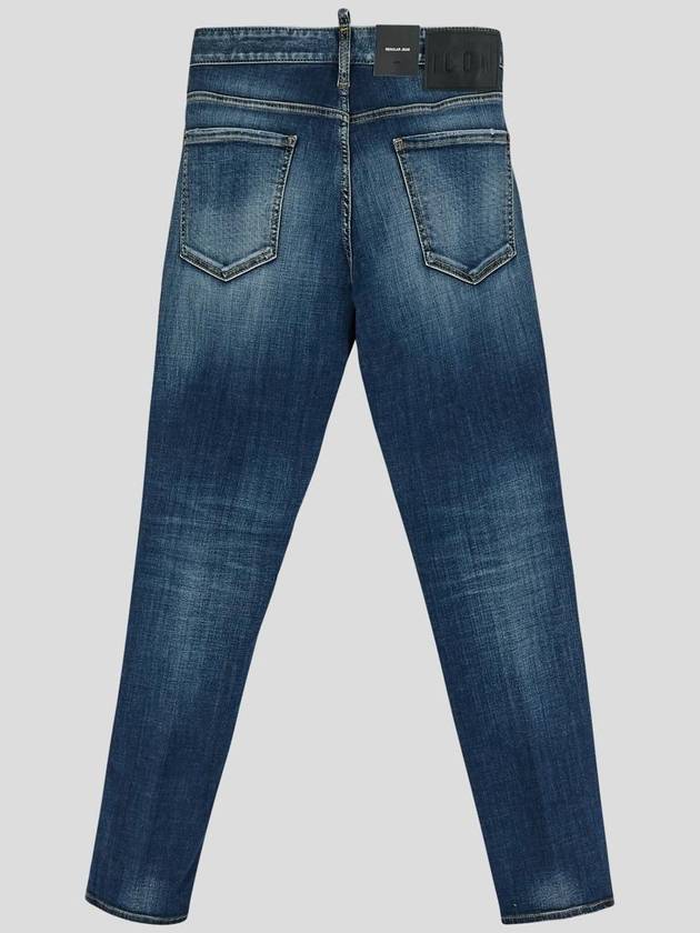 Washed Regular Straight Jeans Blue - DSQUARED2 - BALAAN 3