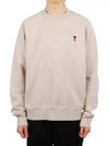 Small Heart Logo Sweatshirt Beige - AMI - BALAAN 2