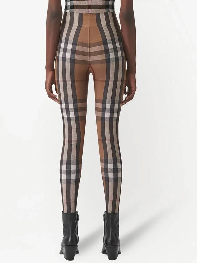 stretch check pattern leggings - BURBERRY - BALAAN.