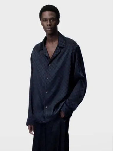 Long sleeved silk blend evening overshirt 1AFJUN - LOUIS VUITTON - BALAAN 1