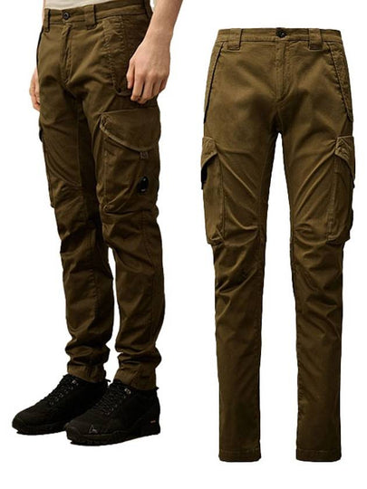 Stretch Satin Utility Cargo Lens Straight Pants Ivy Green - CP COMPANY - BALAAN 2