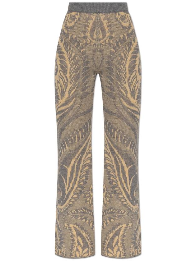 Etro Wool Pants With Flared Legs, Women's, Grey - ETRO - BALAAN 1