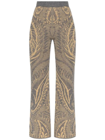 Etro Wool Pants With Flared Legs, Women's, Grey - ETRO - BALAAN 1