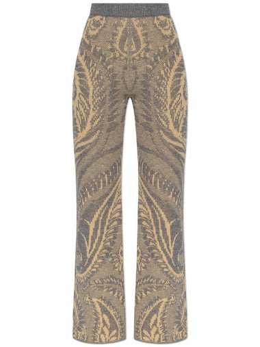 Etro Wool Pants With Flared Legs, Women's, Grey - ETRO - BALAAN 1