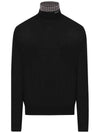 fine wool knit turtleneck black - PRADA - BALAAN 1