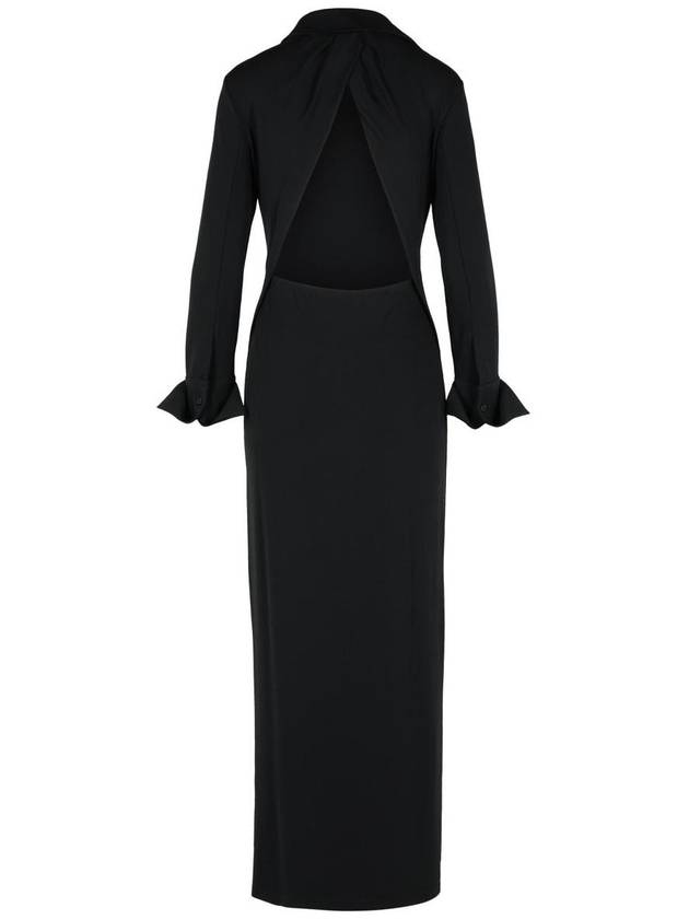 Sportmax 'Nias' Black Viscose Strech Dress - MAX MARA SPORTMAX - BALAAN 3