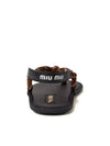 Cord Strap Leather Sandals Brown - MIU MIU - BALAAN 5