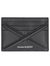 Harness Logo Print Calfskin Card Wallet Black - ALEXANDER MCQUEEN - BALAAN 2