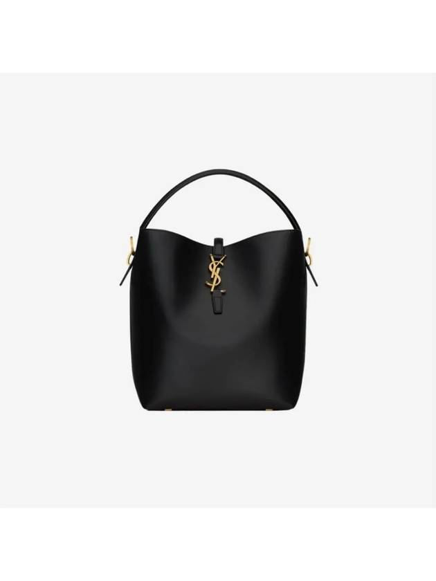 Le 37 Leather Bucket Bag Black - SAINT LAURENT - BALAAN 6