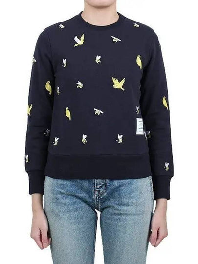 Loop Back Bird Bee Sweatshirt Navy - THOM BROWNE - BALAAN 2