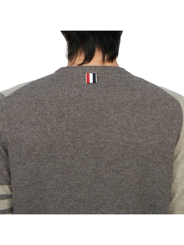 Fun Mix 4 Bar Cashmere Knit Top Beige - THOM BROWNE - BALAAN 7