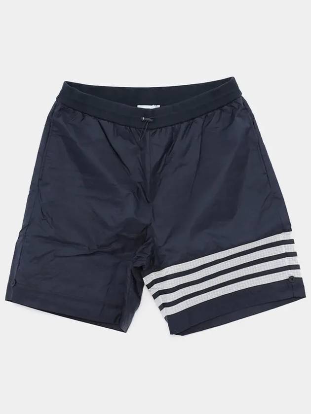 4 Bar Stripe Track Shorts Navy - THOM BROWNE - BALAAN 4