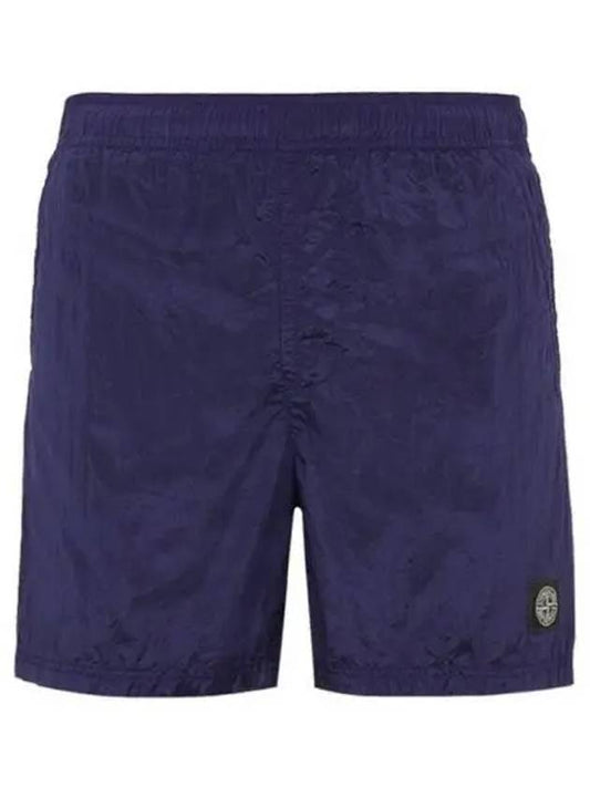 Wappen Patch Nylon Swim Shorts Blue Men s Pants 271901 - STONE ISLAND - BALAAN 1