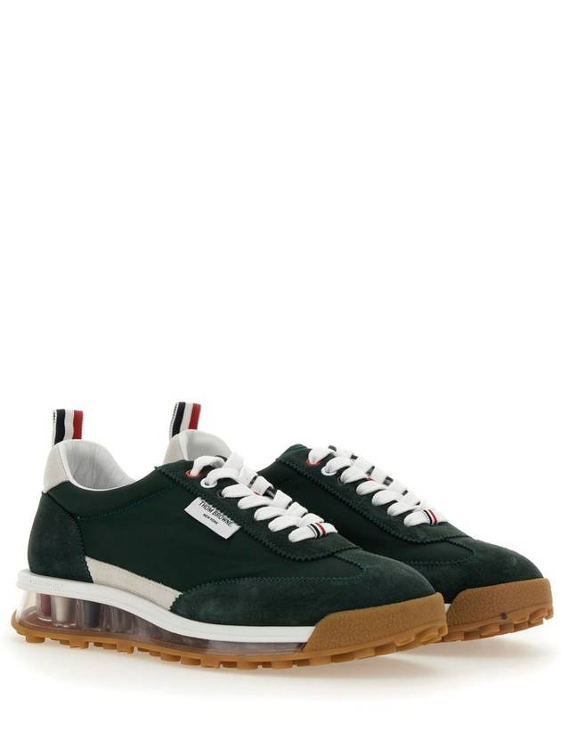 Clear Sole Tech Runner Low Top Sneakers Green - THOM BROWNE - BALAAN 4