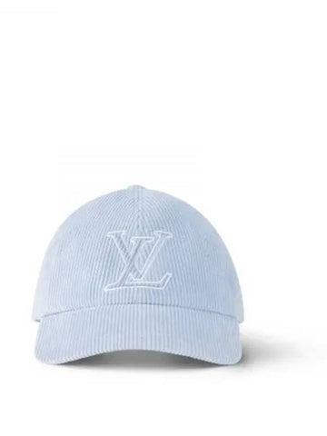 LV Signature Corduroy Ball Cap Baseball Luxury Hat Blue M7842M - LOUIS VUITTON - BALAAN 1