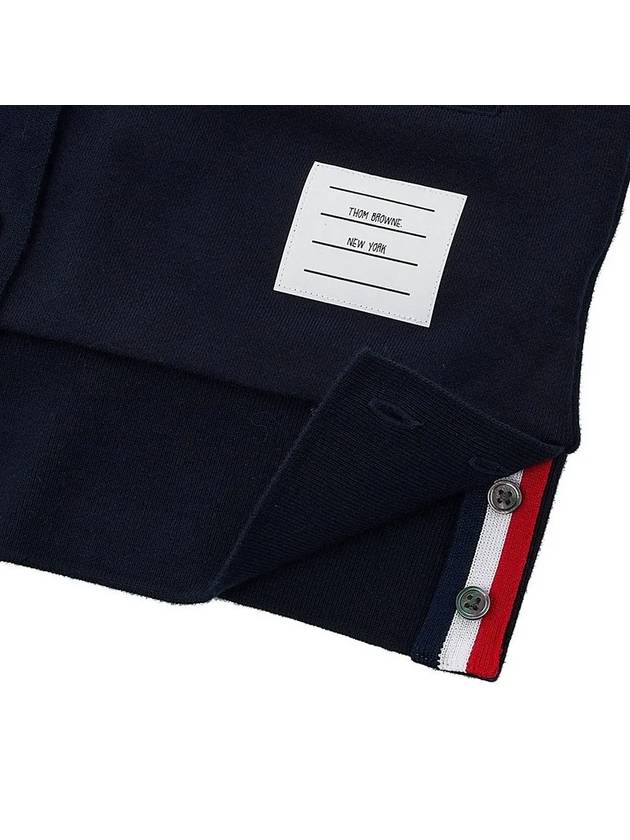 4-Bar Loopback Jersey Cardigan Navy - THOM BROWNE - BALAAN 6