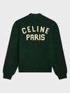 Paris Logo Patch Wool Cardigan Forest - CELINE - BALAAN 2