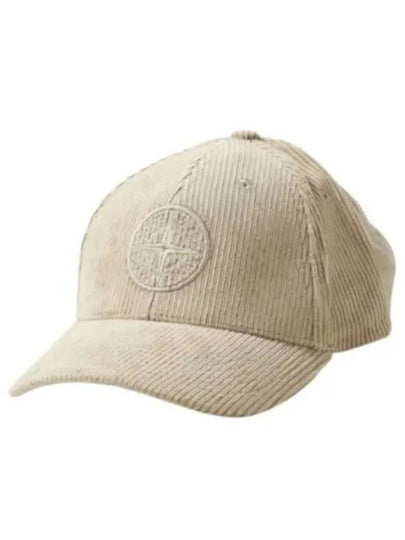 99662 Panel Organic Cotton Corduroy Ball Cap Beige - STONE ISLAND - BALAAN 2