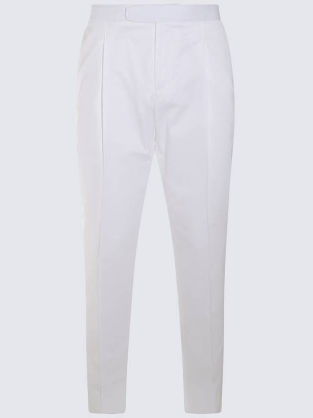 Brioni White Cotton Pants - BRIONI - BALAAN 1